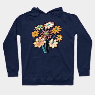 Mid Century Modern Flowers Hoodie